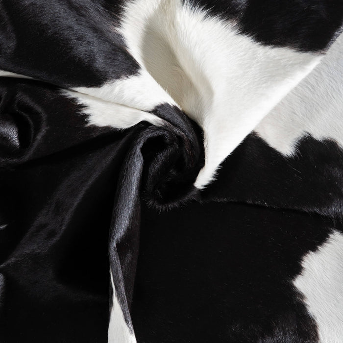 Brazilian Black and White Cowhide Rug Size 7'9" L x 6'11" W 9195