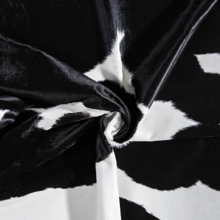 Brazilian Black and White Cowhide Rug Size 8'0" L x 6'5" W 9196