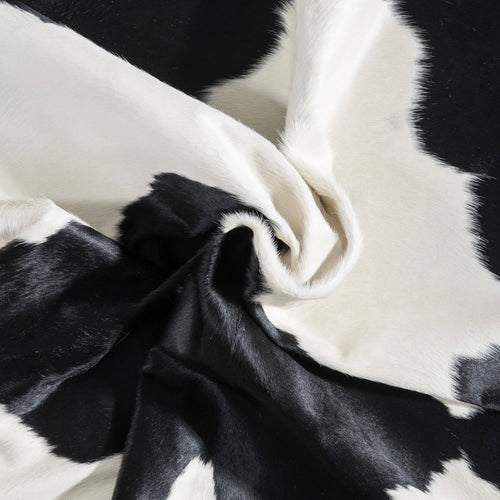 Brazilian Black and White Cowhide Rug Size 7'8" L x 5'10" W 9200