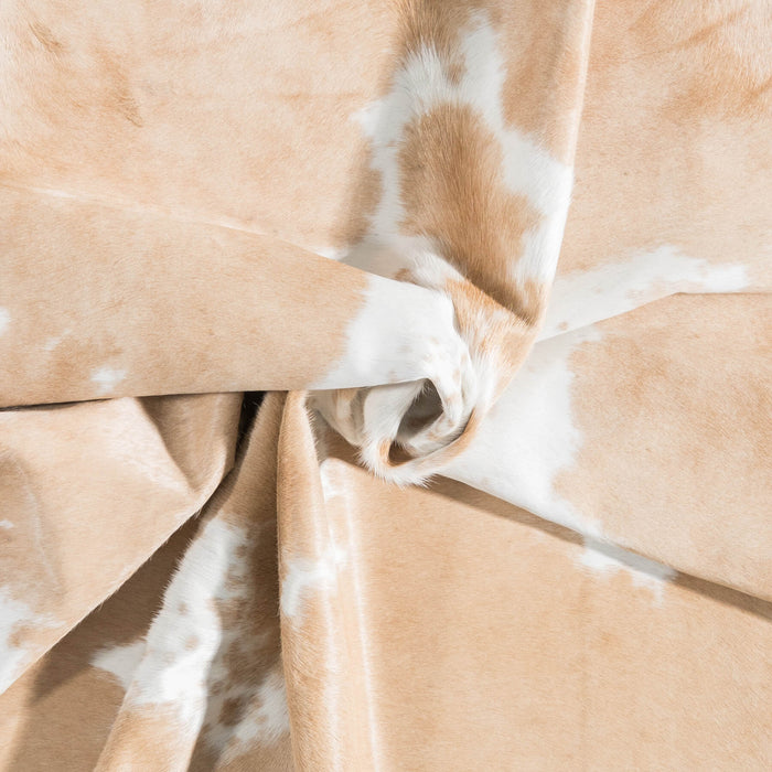 Brazilian Palomino and White Cowhide Rug Size 6'4" L x 5'1" W 9201