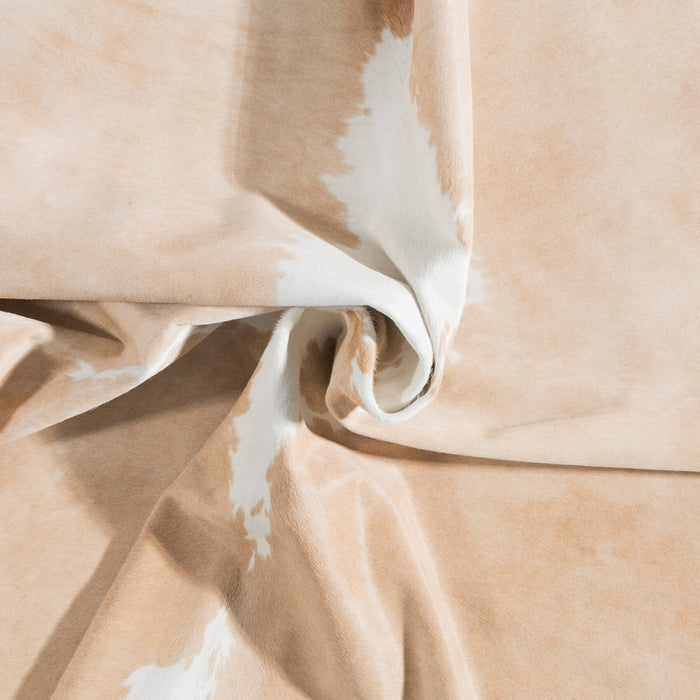 Brazilian Palomino and White Cowhide Rug Size 6'11" L x 5'9" W 9204