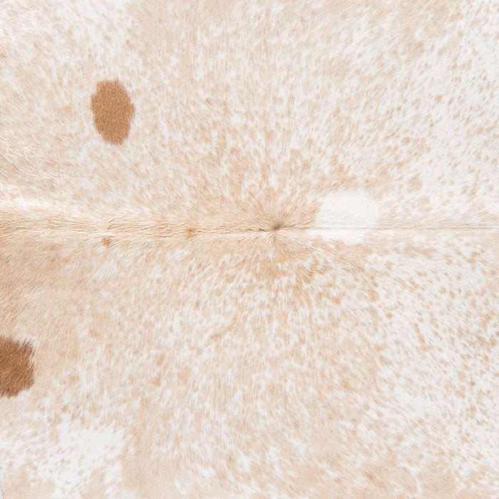 Brazilian Palomino and White Cowhide Rug Size 7'1" L x 6'10" W 9209