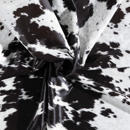 Brazilian Black Salt and Pepper Cowhide Rug Size 6'9" L x 6'2" W 9217