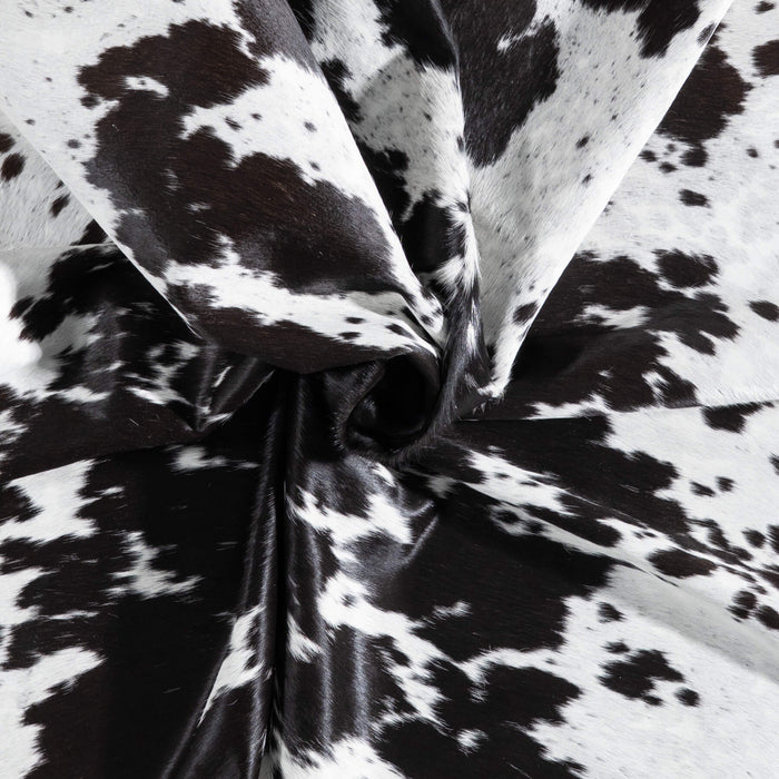Brazilian Black Salt and Pepper Cowhide Rug Size 6'9" L x 6'2" W 9217