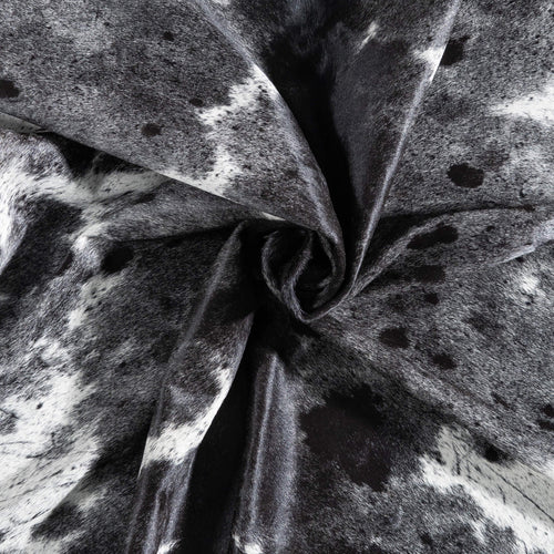 Brazilian Black Salt and Pepper Cowhide Rug Size 6'10" L x 6'9" W 9218