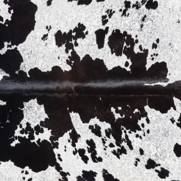 Brazilian Black Salt and Pepper Cowhide Rug Size 7'11" L x 6'8" W 9220