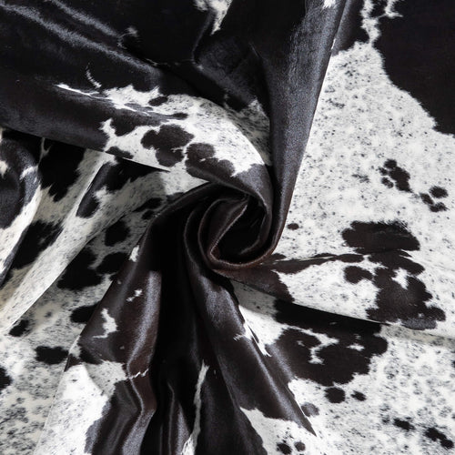 Brazilian Black Salt and Pepper Cowhide Rug Size 7'11" L x 6'8" W 9220