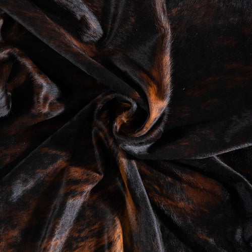 Brazilian Dark Brindle Cowhide Rug Size 7'10" L x 7'9" W 9231