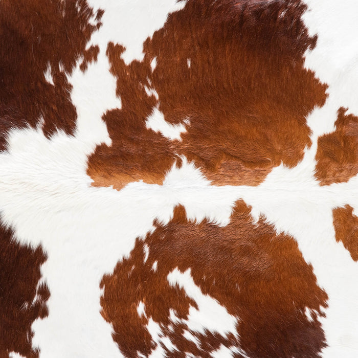 Brown and White Cowhide Rug Size 8'2" L x 7'0" W 9238