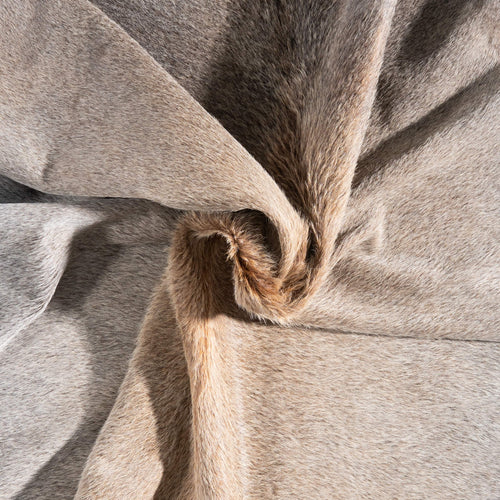 Brazilian Grey Palomino Cowhide Rug Size 7'5" L x 6'7" W 9254