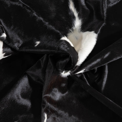 Black and White Cowhide Rug Size 8'3" L x 7'7" W 9264