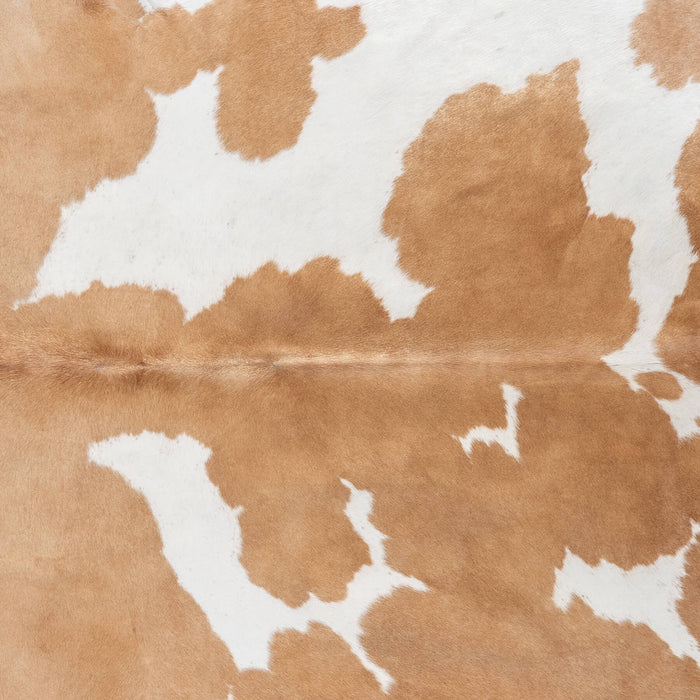 Brazilian Palomino and White Cowhide Rug Size 7'5" L x 6'5" W 9265