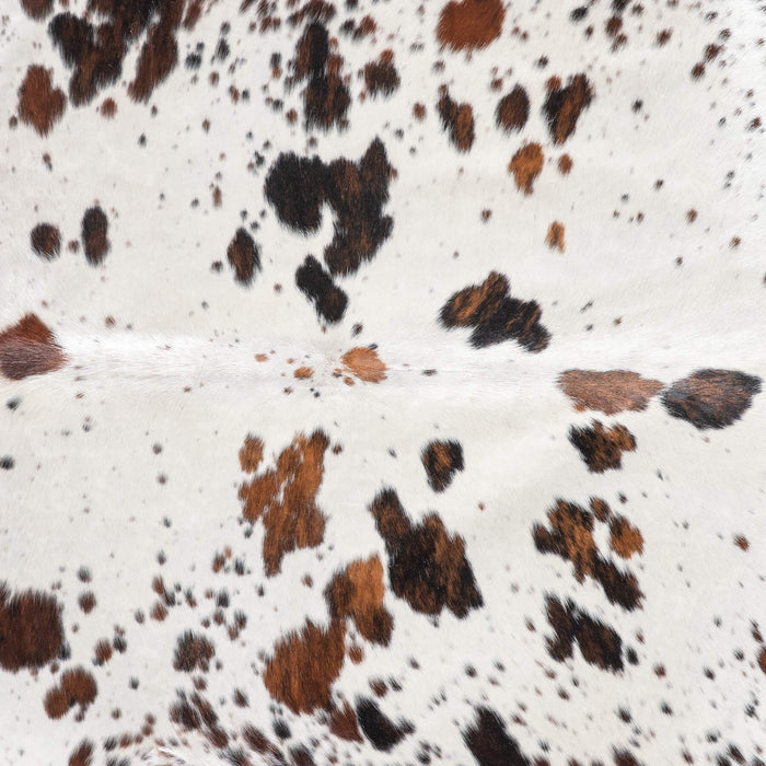 White Tricolor Cowhide Rug Size 8'1" L x 7'0" W 9267