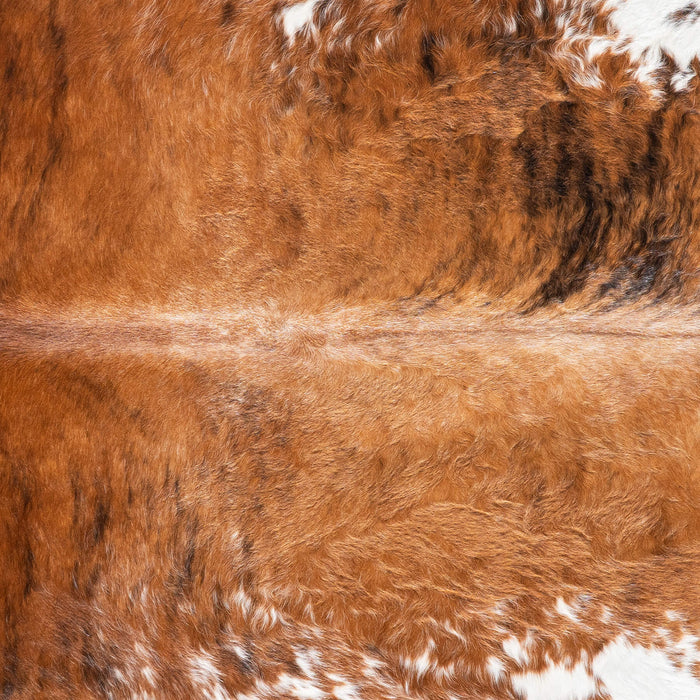 Tricolor Brindle Mix Cowhide Rug Size 7'5" L x 6'7" W 9274