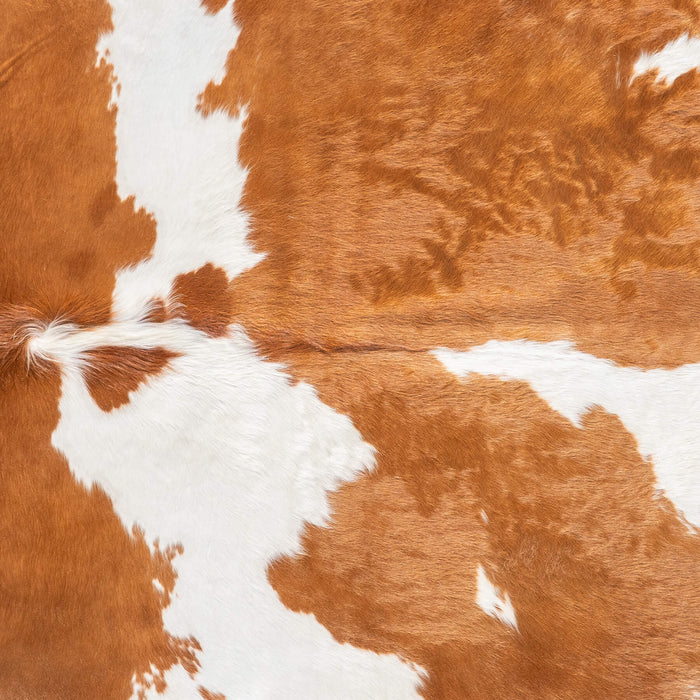Brown and White Cowhide Rug Size 8'1" L x 7'6" W 9280