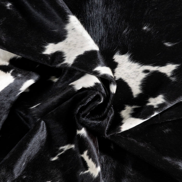 Black and White Cowhide Rug Size 7'3" L x 6'11" W 9283