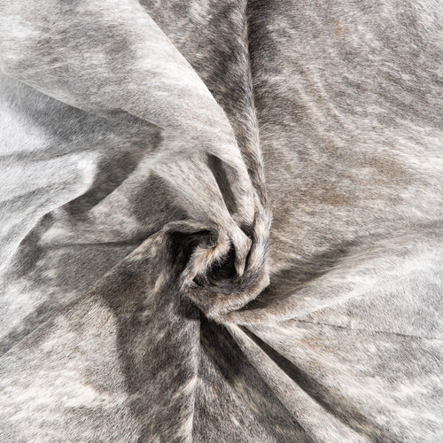 Light Grey Brindle Cowhide Rug Size 7'5" L x 6'11" W 9295