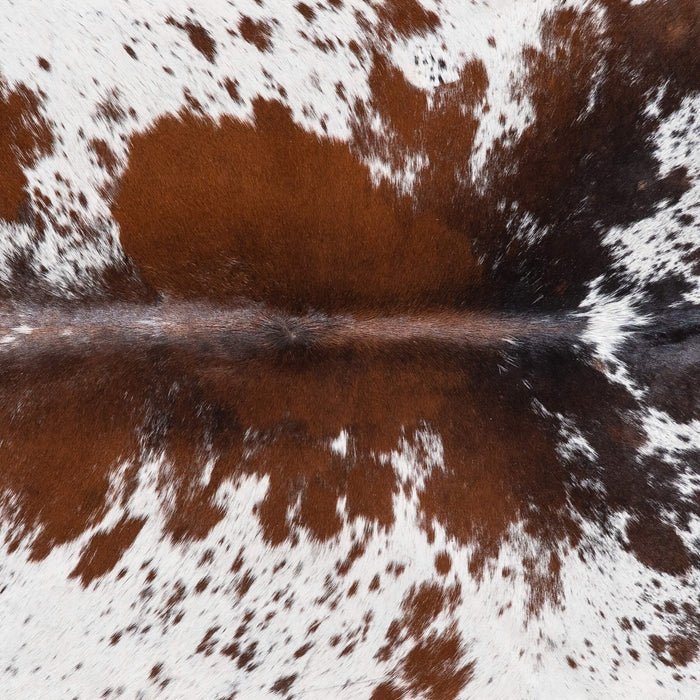 Brazilian Chocolate and White Cowhide Rug Size 6'11" L x 6'0" W 9305