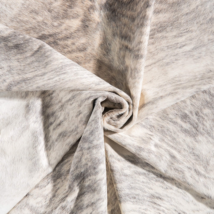 Brazilian Light Grey Brindle Cowhide Rug Size 7'7" L x 6'4" W 9310