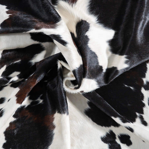 Black and White Cowhide Rug Size 7'2" L x 6'6" W 9312