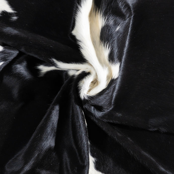 Black and White Cowhide Rug Size 7'8" L x 7'1" W 9313