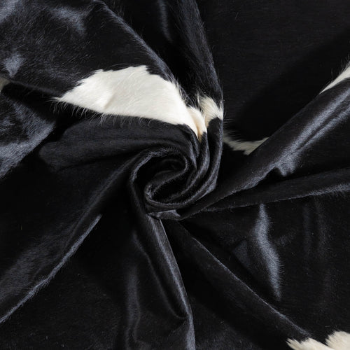 Black and White Cowhide Rug Size 7'11" L x 7'4" W 9317
