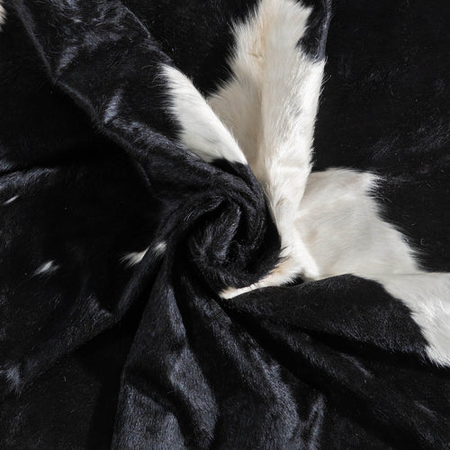Black and White Cowhide Rug Size 7'9" L x 6'7" W 9319