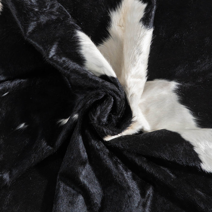 Black and White Cowhide Rug Size 7'9" L x 6'7" W 9319