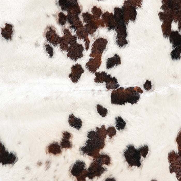 White Tricolor Cowhide Rug Size 7'9" L x 6'8" W 9320
