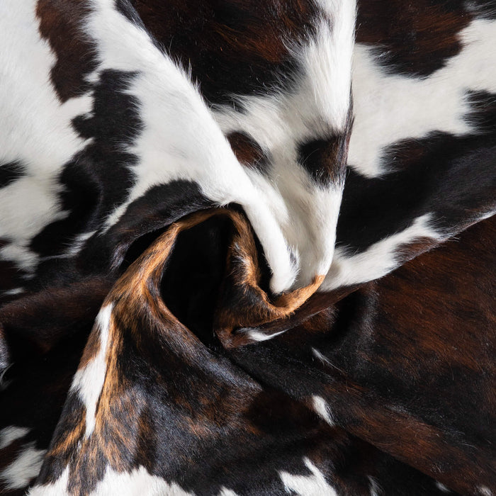 Tricolor Cowhide Rug Size 6'9" L x 5'11" W 9323