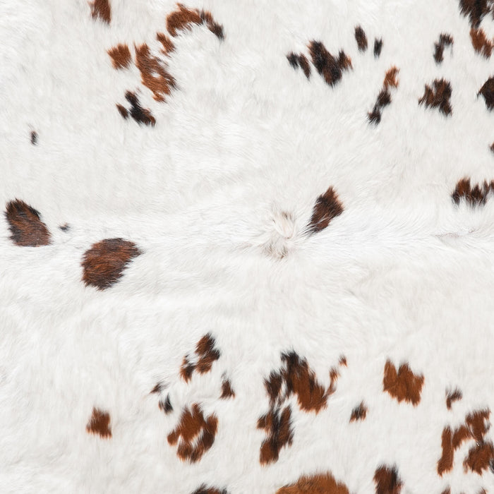 White Tricolor Cowhide Rug Size 7'7" L x 6'9" W 9333