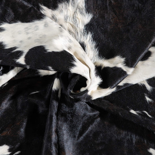 Black and White Cowhide Rug Size 8'3" L x 7'7" W 9335