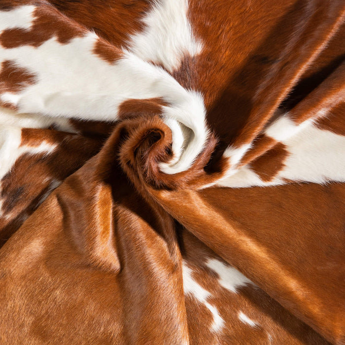 Tricolor Cowhide Rug Size 7'3" L x 6'11" W 9338