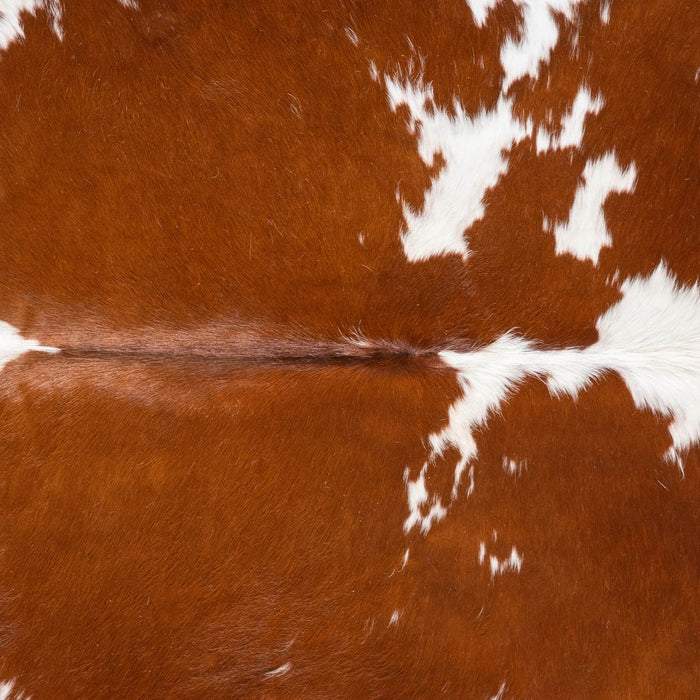 Brown and White Cowhide Rug Size 7'10" L x 6'10" W 9360