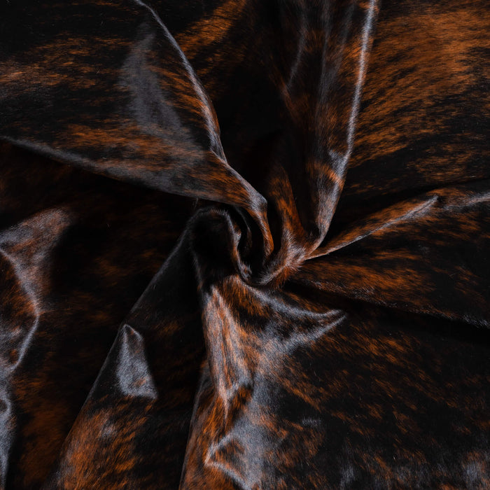 Dark Brindle Cowhide Rug Size 7'8" L x 7'0" W 9388