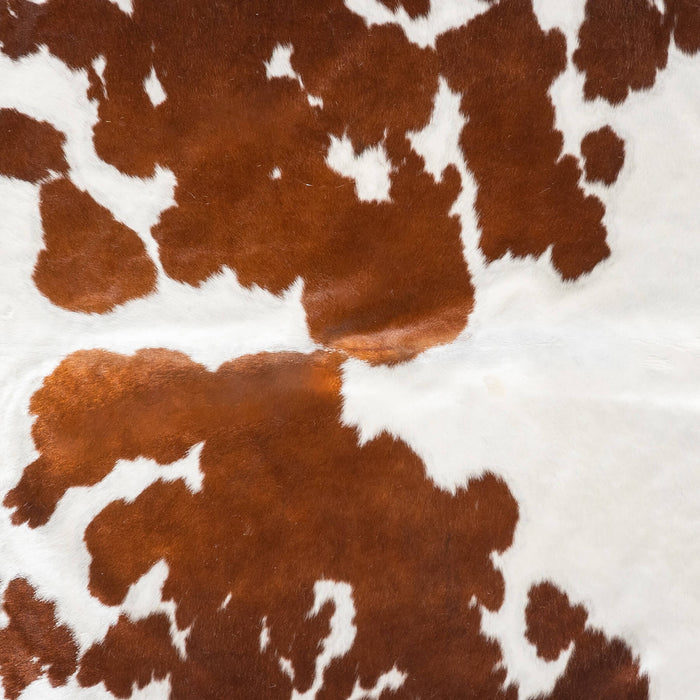 Brown and White Cowhide Rug Size 8'3" L x 7'0" W 9389