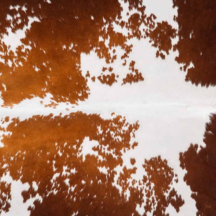 Brown and White Cowhide Rug Size 7'6" L x 6'4" W 9394