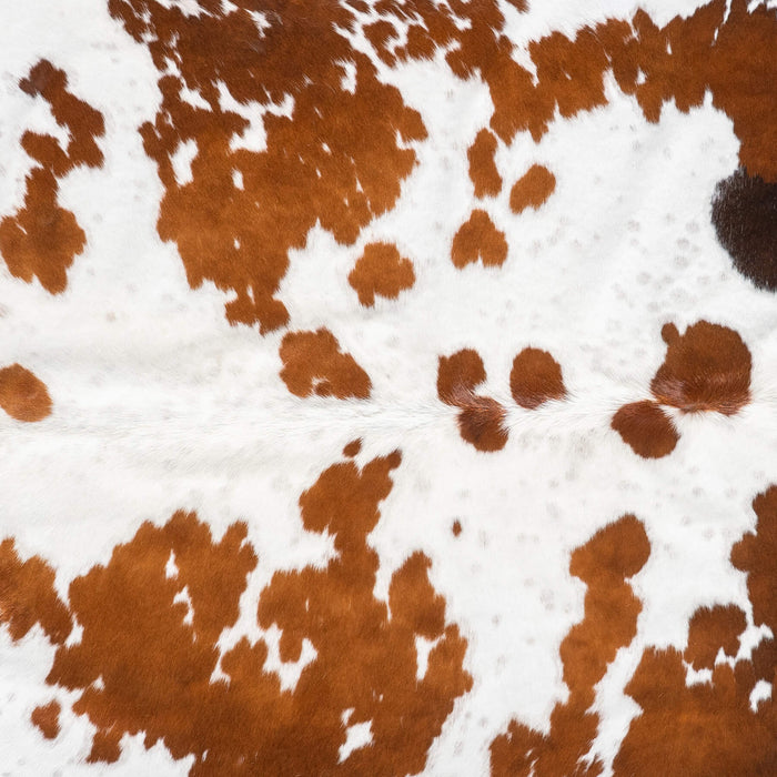 Brown and White Cowhide Rug Size 8'9" L x 7'4" W 9398