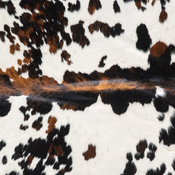 White Tricolor Cowhide Rug Size 8'0" L x 7'0" W 9400