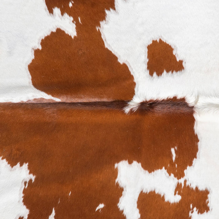 Brown and White Cowhide Rug Size 7'2" L x 6'7" W 9405