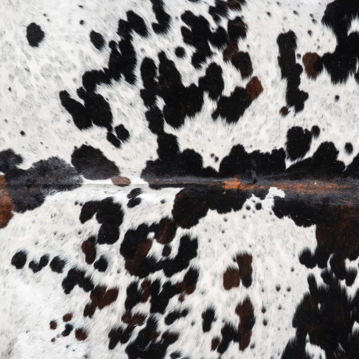Black Salt and Pepper Cowhide Rug Size 7'6" L x 6'11" W 9411