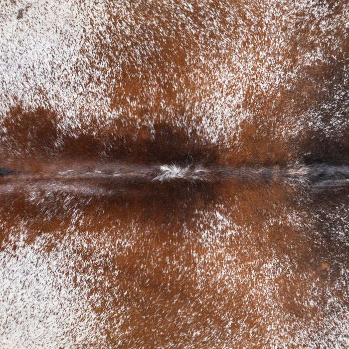 Brown Salt and Pepper Cowhide Rug Size 6'9" L x 7'1" W 9415