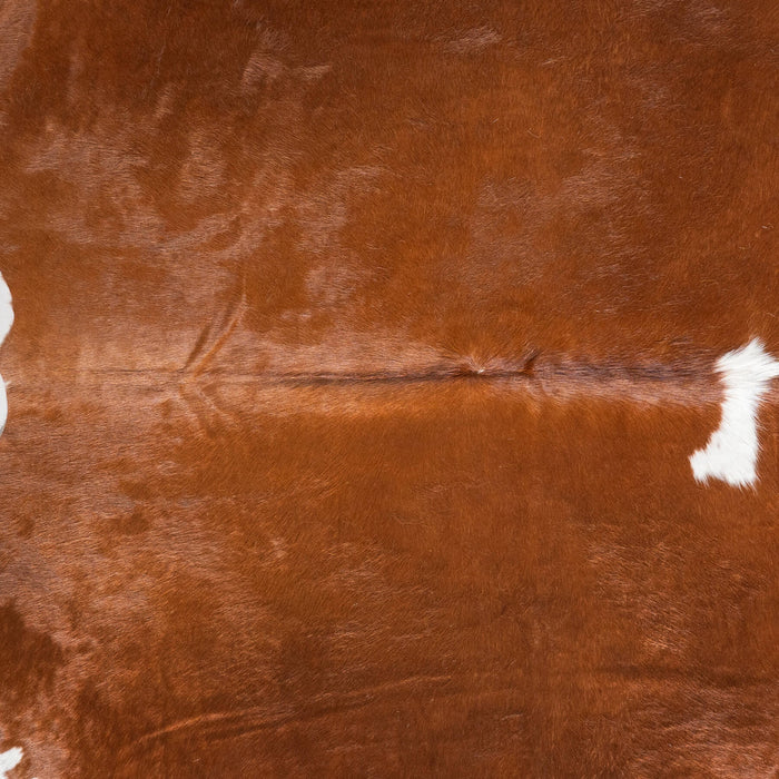 Brown and White Cowhide Rug Size 7'9" L x 7'6" W 9417