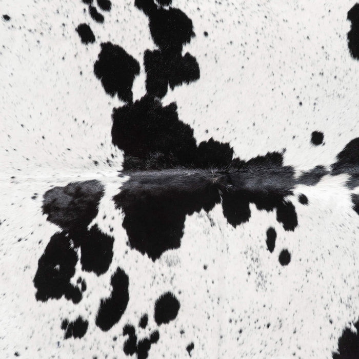 Black Salt and Pepper Cowhide Rug Size 6'10" L x 6'7" W 9431