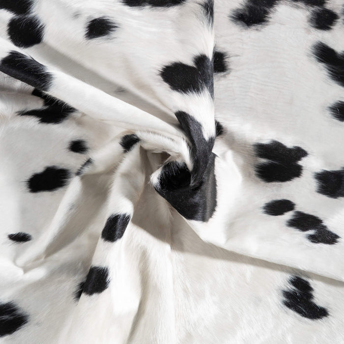 Black and White Cowhide Rug Size 8'4" L x 6'2" W 9435