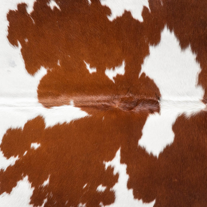 Brown and White Cowhide Rug Size 6'7" L x 6'9" W 9449