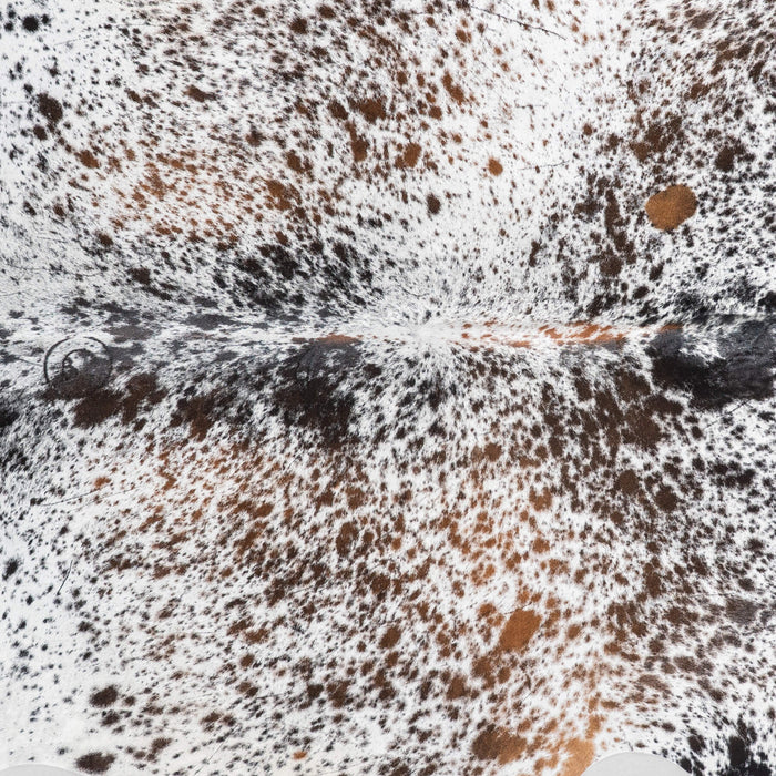 Black Salt and Pepper Cowhide Rug Size 6'8" L x 5'6" W 9456