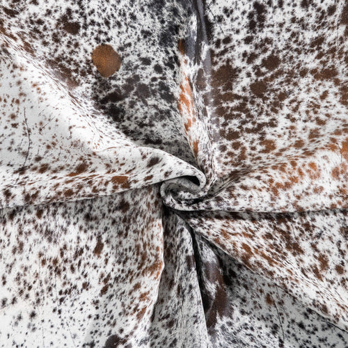 Black Salt and Pepper Cowhide Rug Size 6'8" L x 5'6" W 9456
