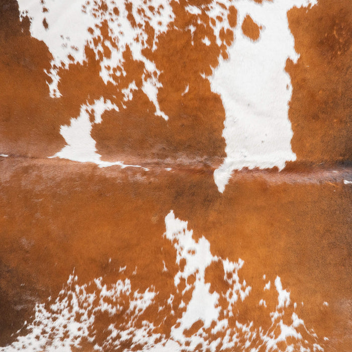 Brown and White Cowhide Rug Size 7'0" L x 6'3" W 9458