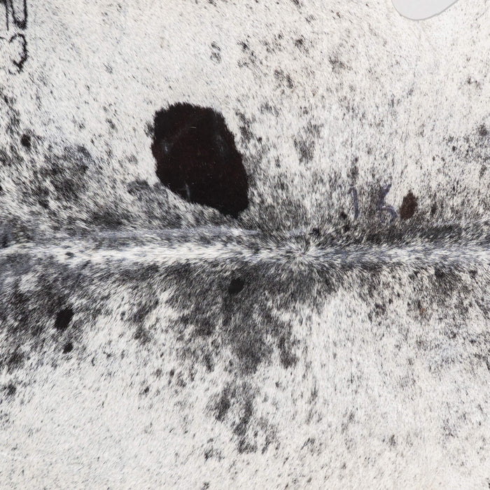 Black Salt and Pepper Cowhide Rug Size 6'11" L x 6'7" W 9460